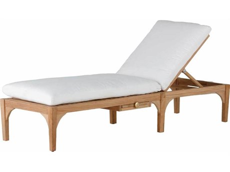 Summer Classics Club Teak Chaise Lounge with Wheels Replacement Cushions