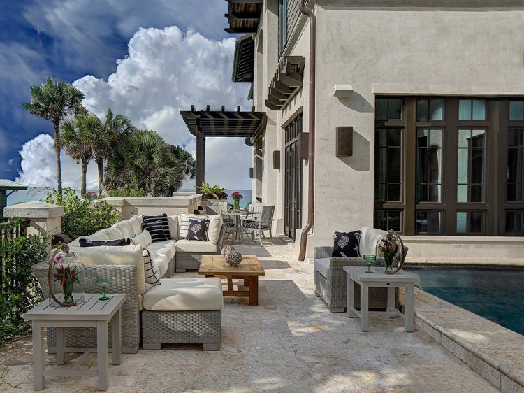 Summer Classics Club Woven Sectional Outdoor Lounge Set