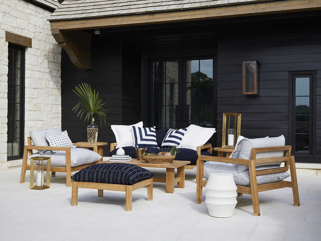 Summer Classics Monterey Teak Cushion Lounge Set