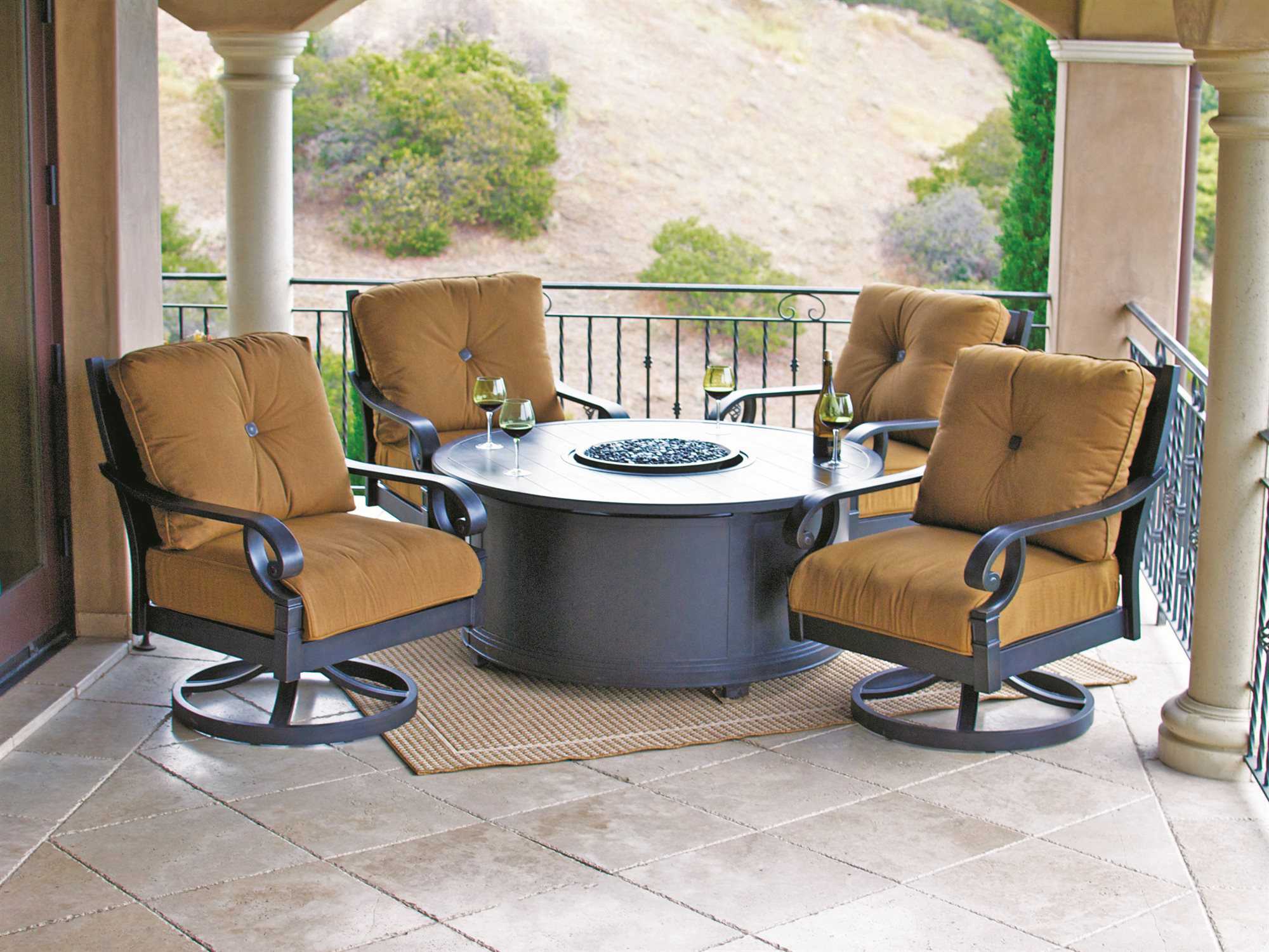 Sunvilla Veritas Aluminum Fire Pit Set 