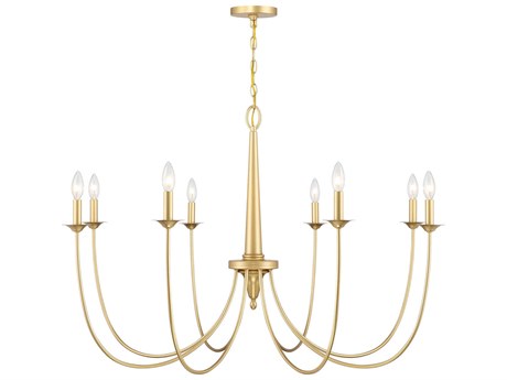 Savoy House Stonecrest 8-Light French Gold Candelabra Chandelier