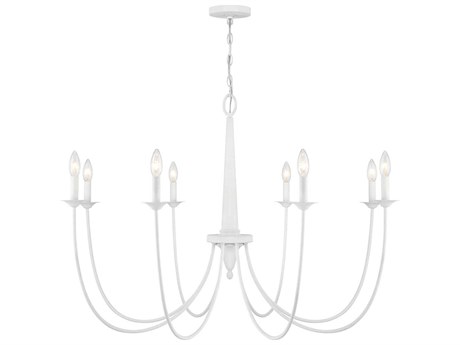 Savoy House Stonecrest 8-Light Bisque White Candelabra Chandelier