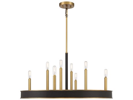 Savoy House Chaucer 8-Light Warm Brass Round Chandelier