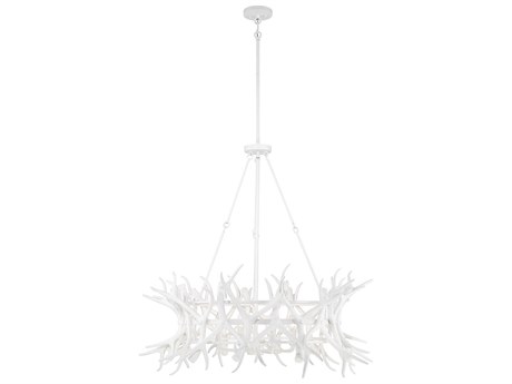 Savoy House Daniels 8-Light Matte White Brown Chandelier
