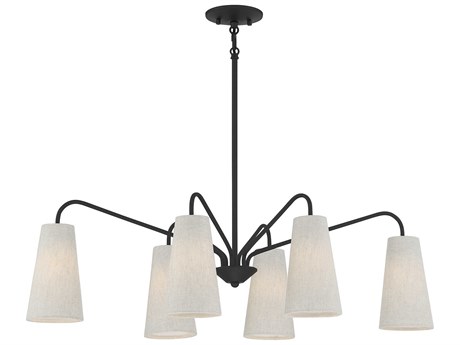 Savoy House Edgewood 6-Light Matte Black Island Pendant