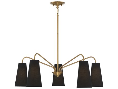 Savoy House Edgewood 5-Light Warm Brass Chandelier