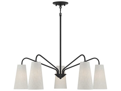 Savoy House Edgewood 5-Light Matte Black Chandelier