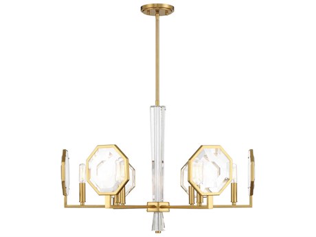 Savoy House Leighton 6-Light Warm Brass Chandelier