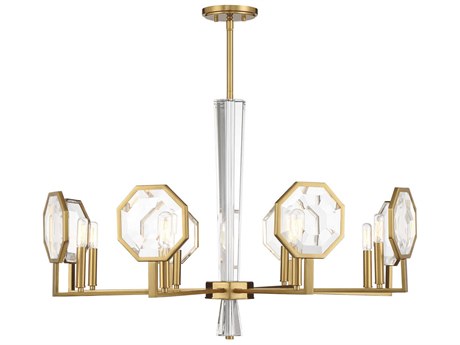 Savoy House Leighton 8-Light Warm Brass Chandelier