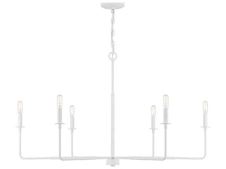 Savoy House Salerno 6-Light Bisque White Candelabra Chandelier