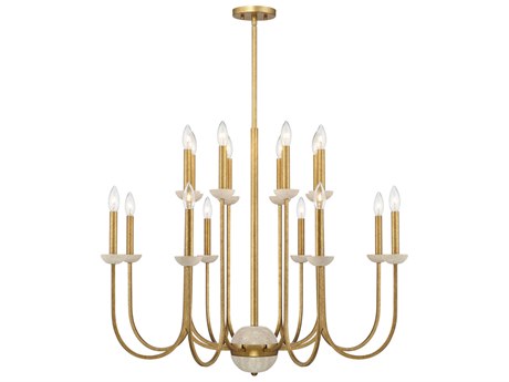 Savoy House Oakhurst 16-Light Antique Gold Candelabra Chandelier
