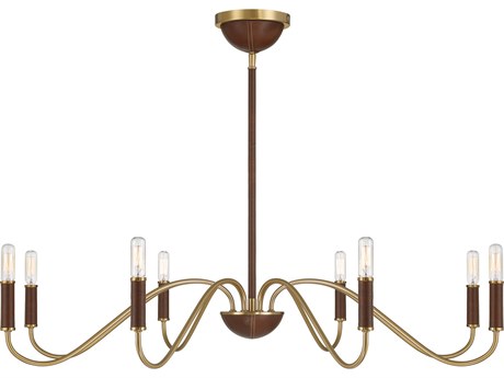 Savoy House Abeline 8-Light Warm Brass Candelabra Chandelier