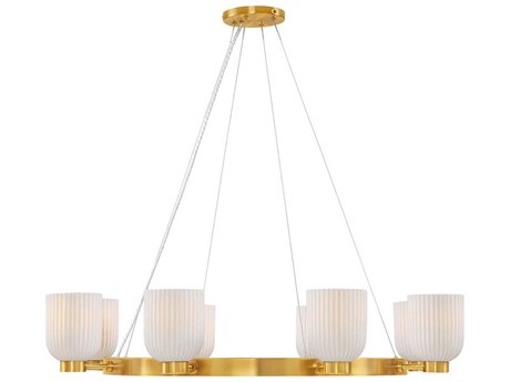 Savoy House Isla Blanca 8-Light Warm Brass Chandelier