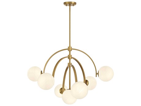 Savoy House Marias 7-Light Warm Brass Globe Chandelier
