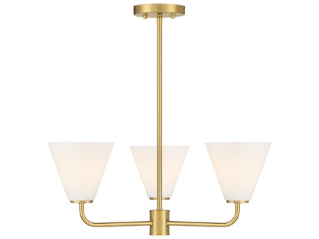Savoy House Blair 3-Light Warm Brass Chandelier