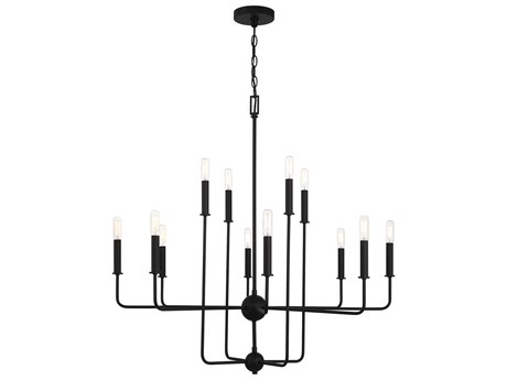 Savoy House Avondale 12-Light Matte Black Candelabra Chandelier