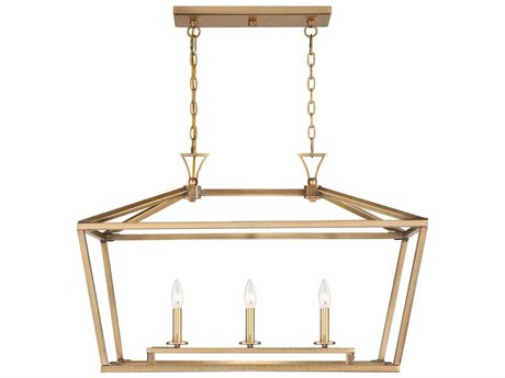 Savoy House Townsend 3-Light Warm Brass Linear Island Pendant