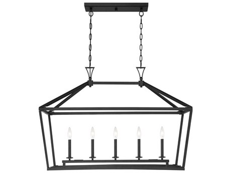 Savoy House Townsend 5-Light Matte Black Linear Island Pendant