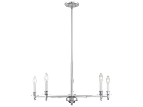 Savoy House Jasmine 5-Light Polished Nickel Chrome Candelabra Chandelier
