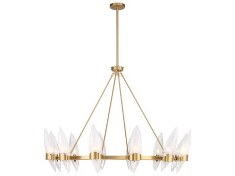 Savoy House Nouvel 12-Light Warm Brass Chandelier
