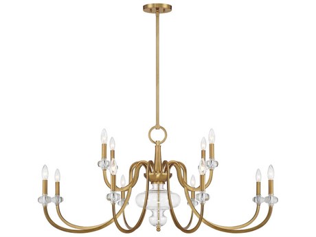 Savoy House Bergdorf 12-Light Warm Brass Chandelier