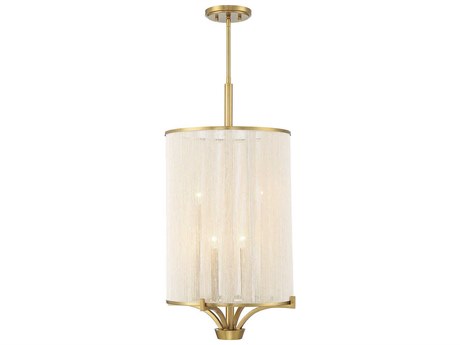 Savoy House Wynwood 4-Light Warm Brass Cylinder Chandelier