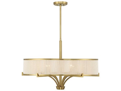 Savoy House Wynwood 6-Light Warm Brass Chandelier
