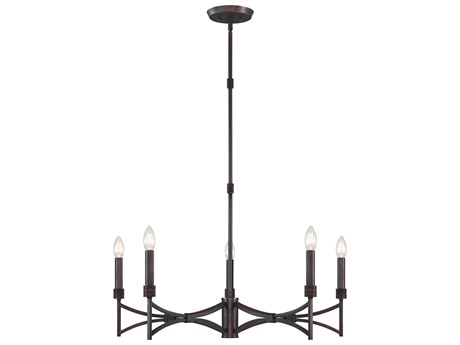 Savoy House Gardner 5-Light Champagne Mist Black Candelabra Chandelier