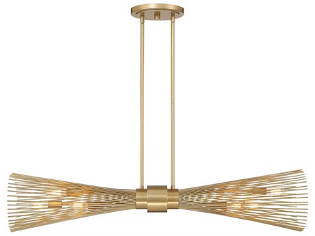 Savoy House Longfellow 6-Light Burnished Brass Island Pendant