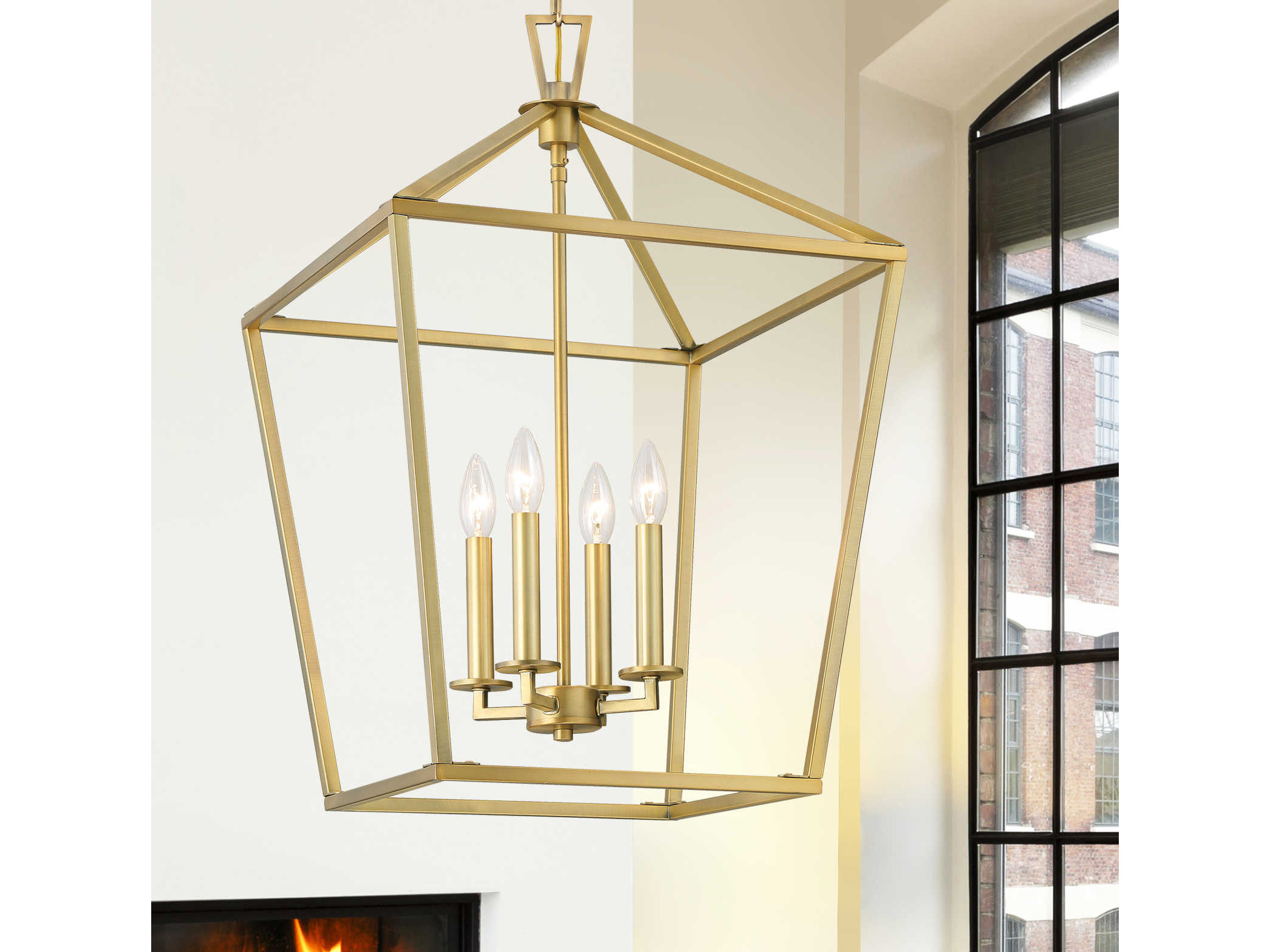 Savoy House Townsend Warm Brass 4-light 17'' Wide Pendant | SV33214322