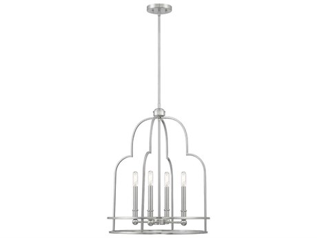 Savoy House Diplomat 4-Light Satin Nickel Chandelier