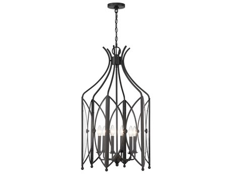 Savoy House Enclave 6-Light Black Tourmaline Pendant