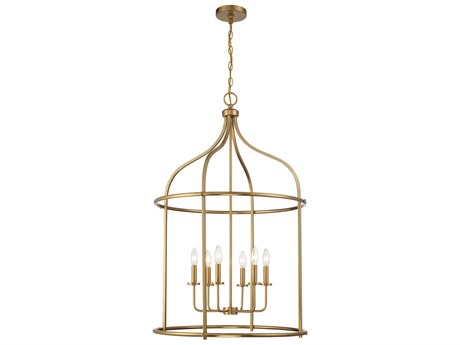 Savoy House Brookstone 6-Light Warm Brass Pendant