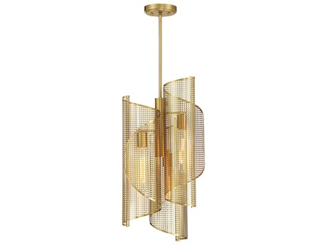 Savoy House Hillbourne 3-Light Warm Brass Cylinder Pendant