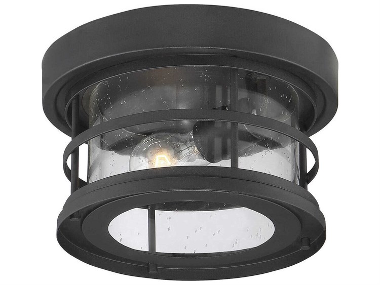 Savoy House Barrett 1-Light Outdoor Ceiling Light Black 2