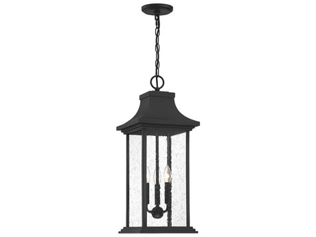 Savoy House Hancock 3-Light Matte Black Glass Lantern Mini Pendant