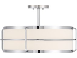 Meyda Carousel 8-Light Antique Silver Semi Flush Mount
