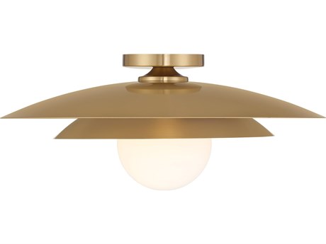 Savoy House Sherrer 1-Light Warm Brass Dome Flush Mount