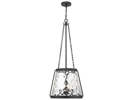 Savoy House Crawford 4-Light Matte Black Glass Pendant