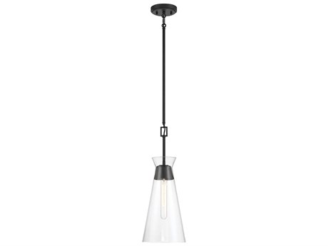 Savoy House Lakewood 1-Light Matte Black Glass Mini Pendant