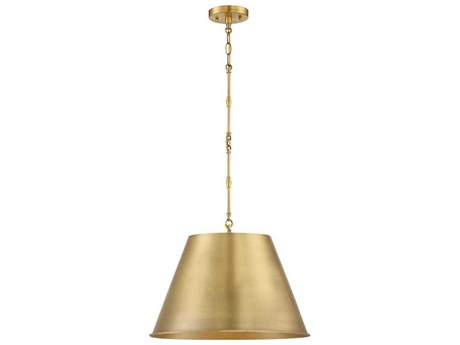 Savoy House Alden 1-Light Warm Brass Empire Pendant