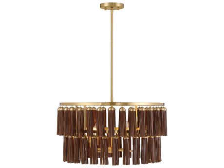 Savoy House Aquitane 4-Light Warm Brass Tiered Pendant