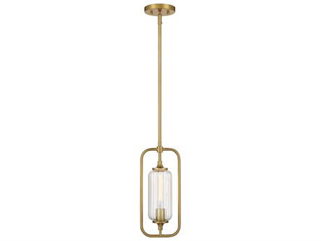 Savoy House Holton 1-Light Warm Brass Cylinder Mini Pendant