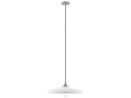 Savoy House Hadley 1-Light Satin Nickel Dome Pendant