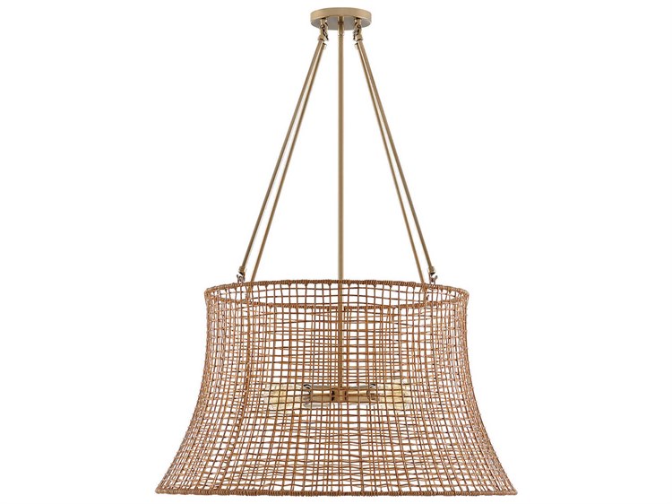 Savoy House Longleaf 4-Light Outdoor Hanging Light Burnished Brass 2