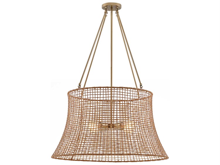 Savoy House Longleaf 4-Light Outdoor Hanging Light Burnished Brass 3