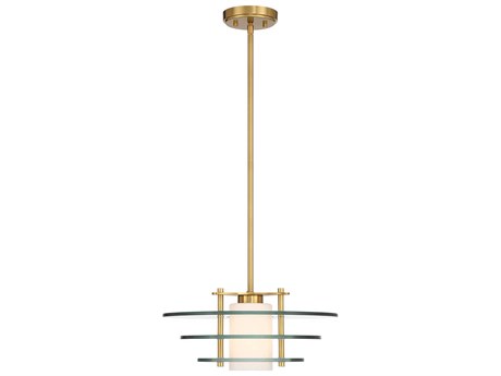 Savoy House Newell 1-Light Warm Brass Geometric Pendant