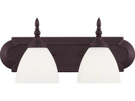 Savoy House Herndon 2-Light English Bronze Glass Vanity Light