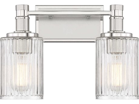 Savoy House Concord 2-Light Silver Polished Nickel Vanity Light