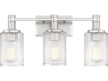 Savoy House Concord 3-Light Silver Polished Nickel Vanity Light